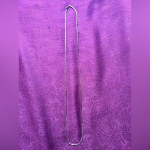 J & S Silvertone Necklace 14"